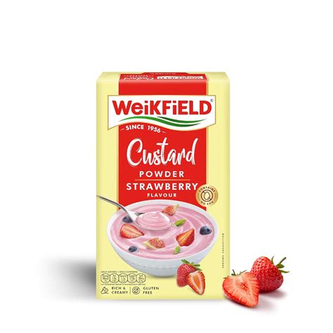 Weikfield Custard Powder | Strawberry Flavor | Makes Smooth & Creamy ...