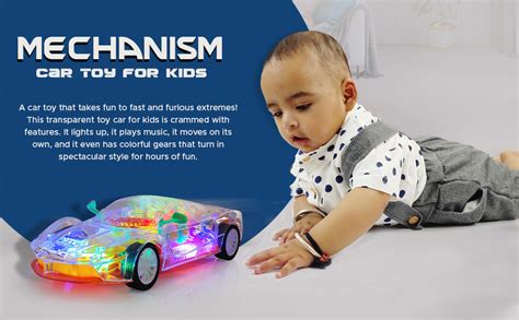 NHR 3D Remote Control Rechargable Car, Gear Simulation Mechanical Car ...