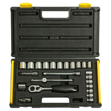 STANLEY 24pc 3/8" Square Drive Socket Set (6pt Metric) 1-89-035