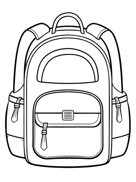 Backpack coloring book pages for children and adults with vector design ...