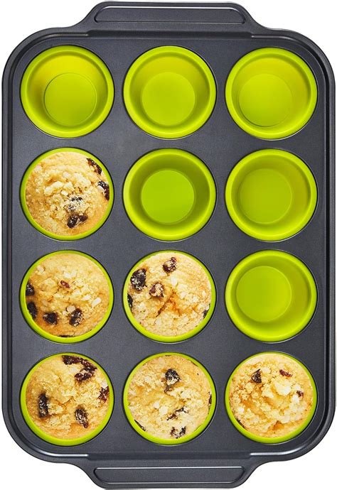 Amazon.com: BRONYPRO Silicone Muffin Pan with Metal Frame, Egg Bite ...