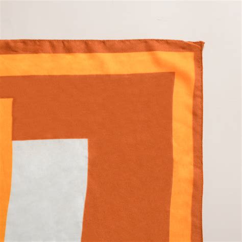 Colour Block Apricot Cotton Stole Online - Premium Scarf | Nestasia