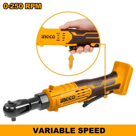 INGCO Power Tools INGCO Cordless Drive Ratchet, 65Nm, with 3 pcs ...