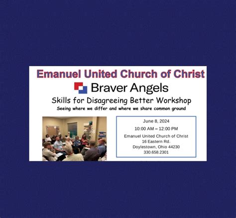 Braver Angels: Skills for Disagreeing Better Workshop, 16 Eastern Rd ...