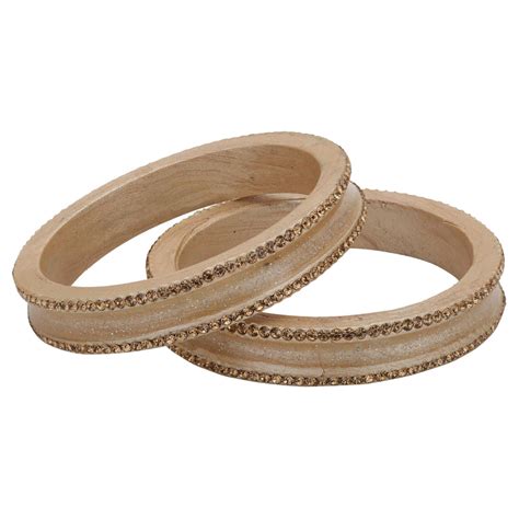 Sukriti Rajasthani Elegant Beige Lac Bangles for Women - Set of 2 ...