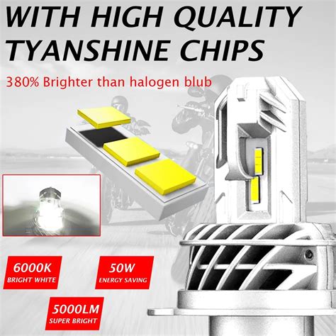 NightEye Novsight H4 High and Low Beam Plug & Play All in One White LE ...