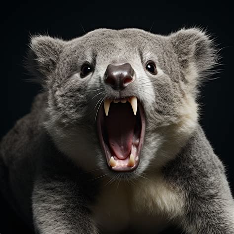 Angry Koala Set Von Niedlichen Cartoon Koala Charakter Immer Wütend