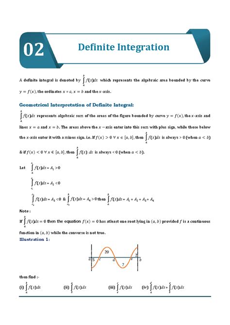 Definite Integration Concepts and Applications - JEE (Main Advanced ...