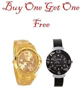 Fashion Hub Rosra Golden Men with Glory Black Print Fancy PU Women ...