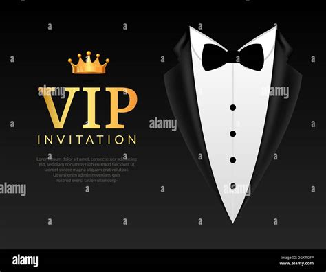 Vip Invitation event Bow Tie background. Gentleman business vip card ...