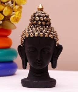 Bluegill Lord Gautam Buddha Face Statue with Golden Head Decorative ...