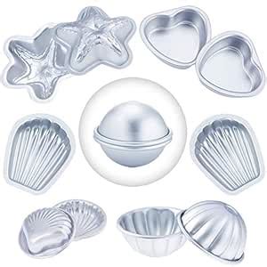 Caydo 6 Set 6 Style DIY Metal Bath Bomb Mold with Shell Shape ...