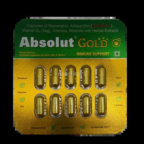 ABSOLUT GOLD CAPSULE 10'S Price, Uses, Side Effects & Substitutes | Medkart