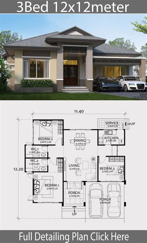 Bungalow Low Cost Small 3 Bedroom House Plans - Plan 11778hz 3 bedroom ...