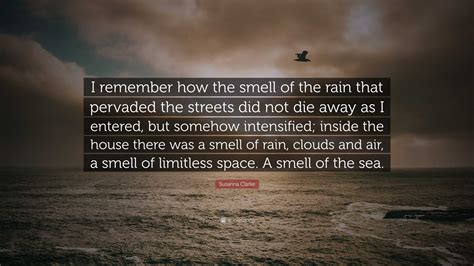 Susanna Clarke Quote: “I remember how the smell of the rain that pervaded the streets did not ... - what is the smell of the rain