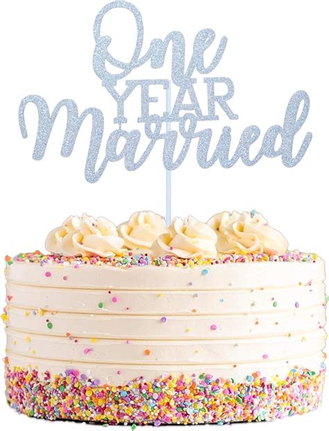 Weimaro First Year Marriage Anniversary Cake Topper - Silver India | Ubuy