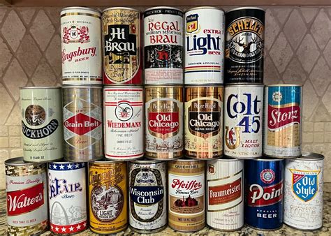 (20) Vintage 1970s BEER CANS ~ 12 OZ Straight Steel Mid-west cans ...