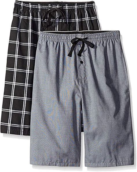 Hanes Men's 2-Pack Woven Pajama Short, Black/Grey, Small - Walmart.com