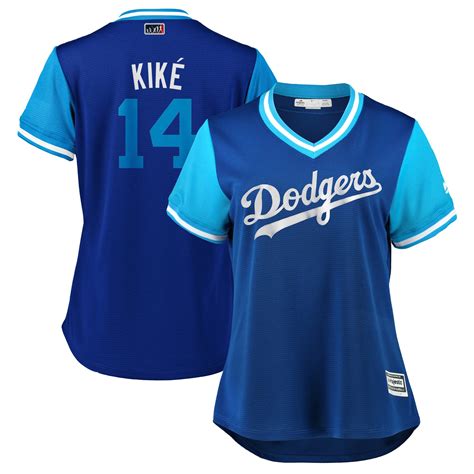 Women's Los Angeles Dodgers Enrique Hernandez "Kiké" Majestic Royal/Light Blue 2018 Players ...