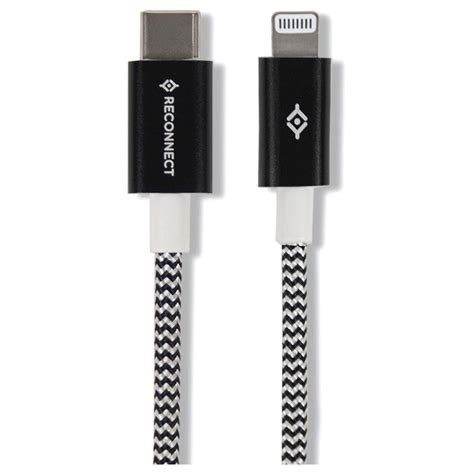 Buy Reconnect RALCE1002 USB-C to Lightning Cable (Black/White) at Best ...