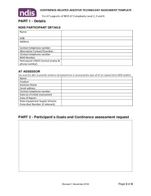 Ndis Continence Assessment Template - Fill and Sign Printable Template ...