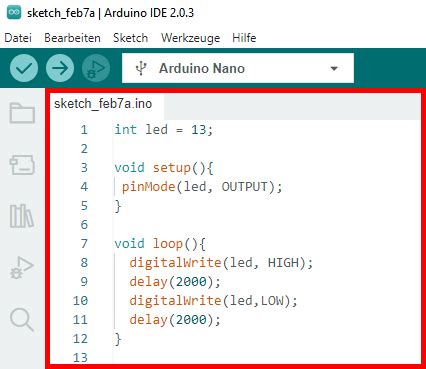Image result for Arduino Code Setup Deutsch