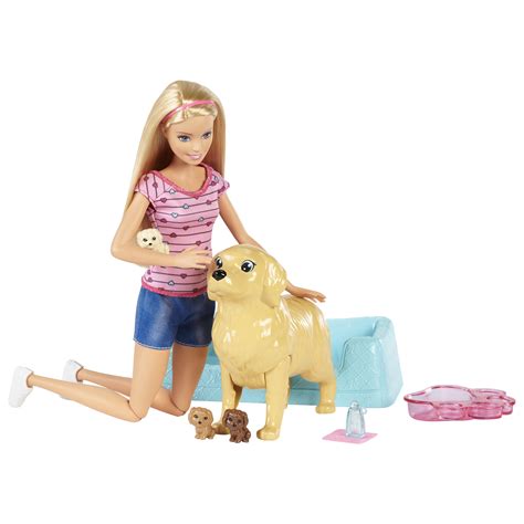 Barbie Newborn Pups Doll & Pets Set