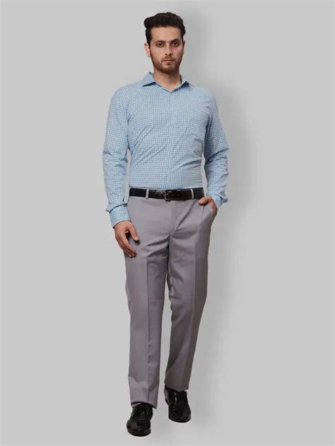Park Avenue Men Grey Smart Fit Plain Trouser – MyRaymond