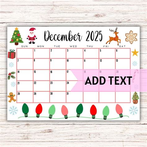 December 2025 Fillable Calendar - Printable Calendar 2026