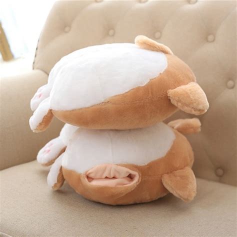 Buy Cute Corgi Dog Shaped Plush Pillows Soft Toys Doll Vent Corgi Dog ...