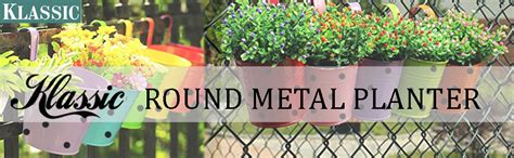 Klassic Round Metal 5 Inch Planters | Planter Pot | Gamla | Hanging ...