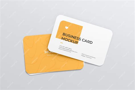 Premium PSD | Rounded business card mockup