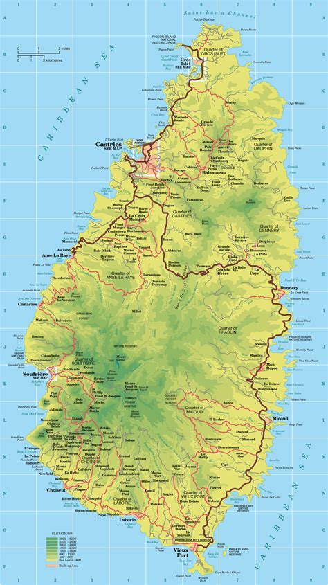 Maps of Saint Lucia | Map Library | Maps of the World