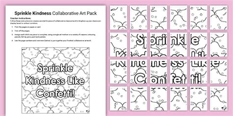 FREE Sprinkle Kindness Like Confetti! Collaborative Art Pack | Class ...