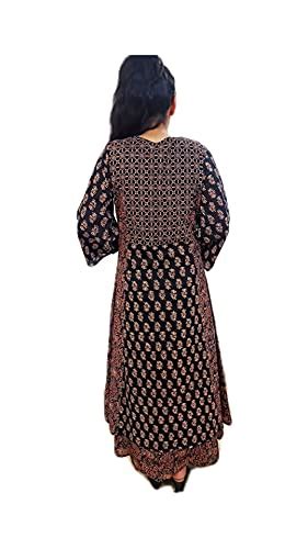 Buy Designer wear Black Printed 3 Layer Kurti & Plazzo Set with ...