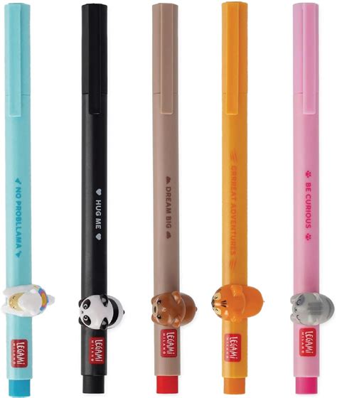 LEGAMI - Set of 10 Erasable Gel Pens + Panda 2-in-1 Pencil Case - with ...