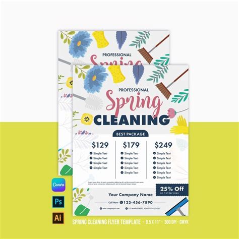 Professional Spring Cleaning Service Printable Flyer Modern - Etsy