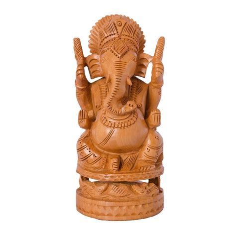 Buy Wooden Ganesh - Wooden Ganpati - Wooden God Statues - Hindu Diety ...