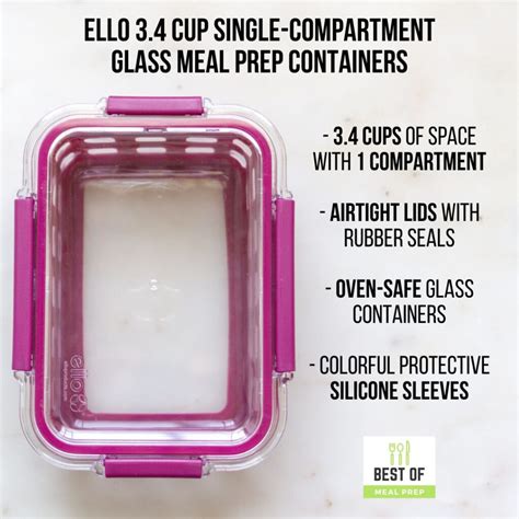 Ello Single-Compartment Glass Meal Prep Containers Review - Best Of ...