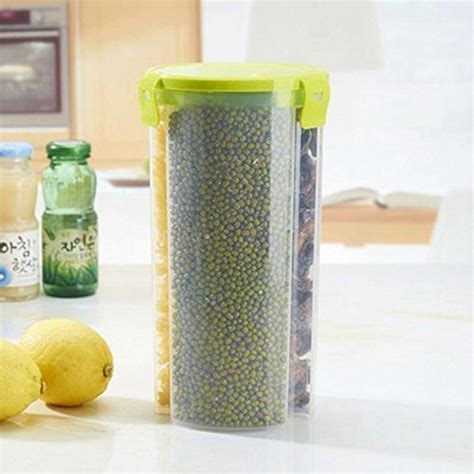Buy RACHEES Plastic ABS 3 Sections Storage Container - 1500 ml, 3 ...