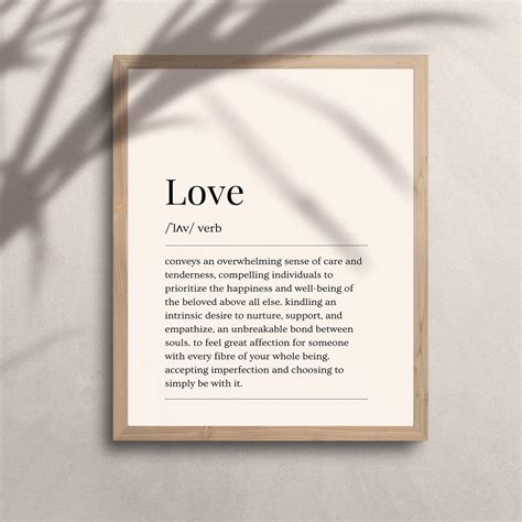 Love Dictionary Definition Printable, Definition Wall Art Print, Gift ...
