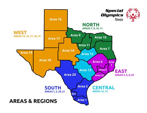 Texas Region Map With Cities