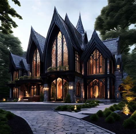 Gothic-Style House in the Woods