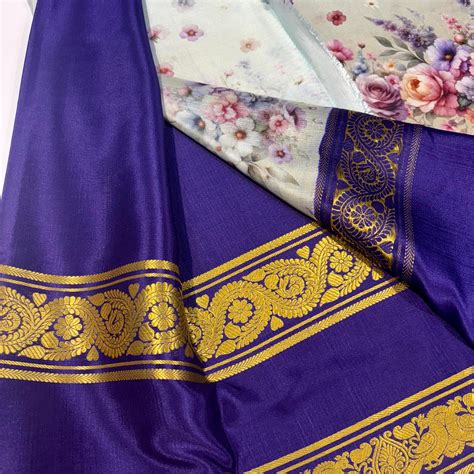 3D Printed Pure Mysore silk saree | 120 grams | Raj Silk Villa