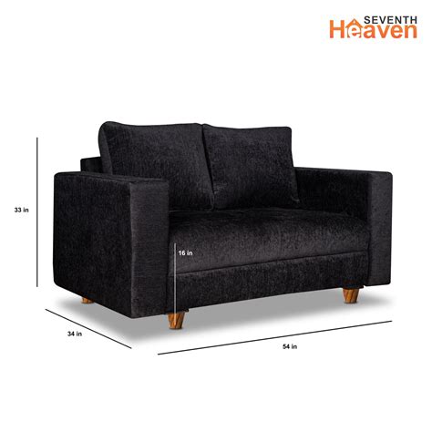 Rio 5 Seater Sofa- (3+2) ( Premium Molfino Fabric- Black ) – Seventh Heaven