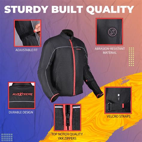 Allextreme AVIANT AIR Bike Riding Jacket CE Level 2 Certified Armour ...
