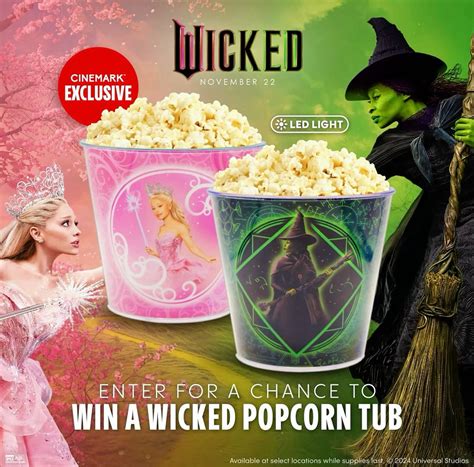 Cinemark Light Up Wicked Popcorn Buckets in 2025 | Wicked, Wicked film ...