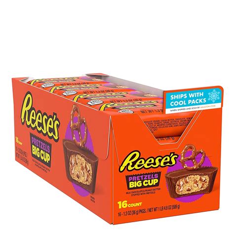 Buy REESE'S Big Cup Stuffed with Pretzels Milk Chocolate Peanut Butter ...
