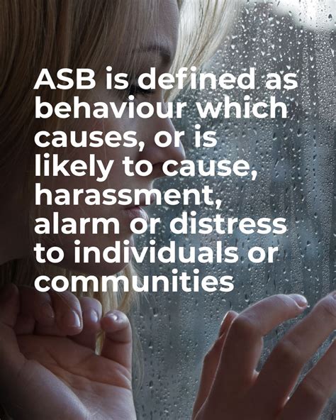 Antisocial behaviour (ASB) is a term that covers a range of behaviours ...