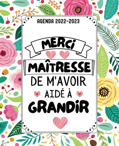Agenda Maitresse 2022 2023 Organisateur Semainier 01 Aout 2022 30 ...